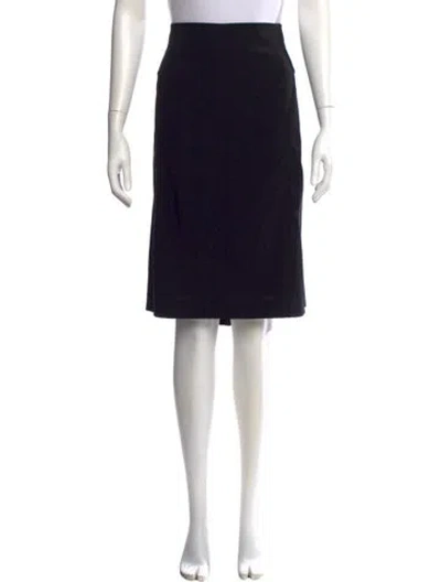 Pre-owned Akris Punto Wool Knee-length Skirt In Black