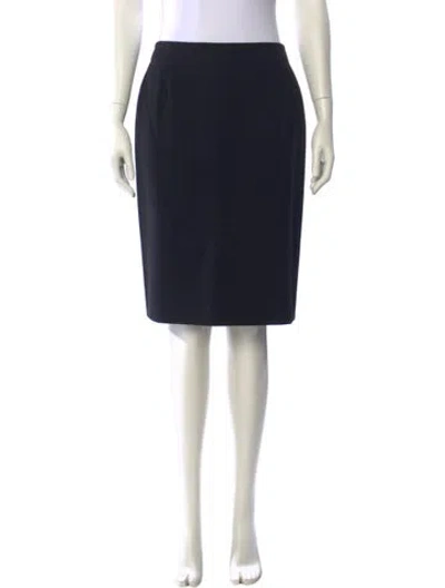 Pre-owned Akris Punto Wool Knee-length Skirt In Black