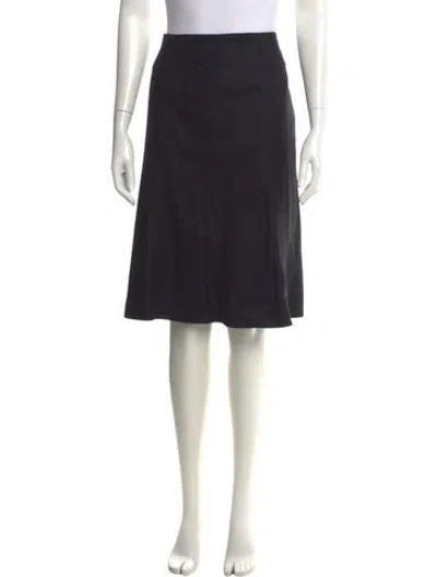 Pre-owned Akris Punto Wool Knee-length Skirt In Black