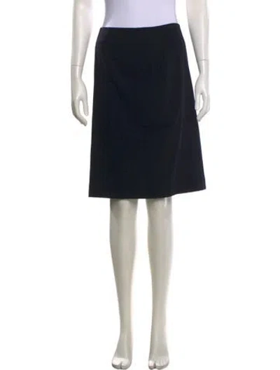 Pre-owned Akris Punto Wool Knee-length Skirt In Black
