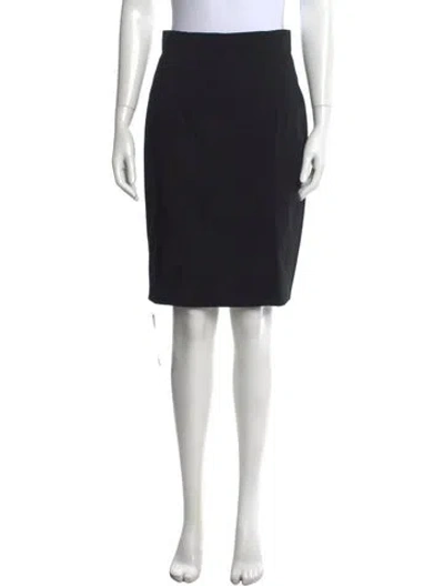 Pre-owned Akris Punto Wool Knee-length Skirt In Black