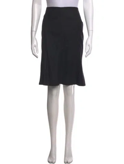 Pre-owned Akris Punto Wool Knee-length Skirt In Black