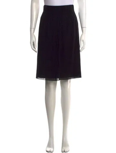 Pre-owned Akris Punto Wool Knee-length Skirt In Black