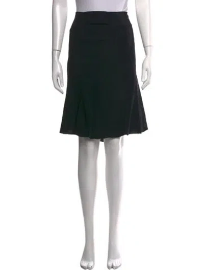 Pre-owned Akris Punto Wool Knee-length Skirt In Black