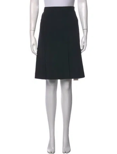 Pre-owned Akris Punto Wool Knee-length Skirt In Black