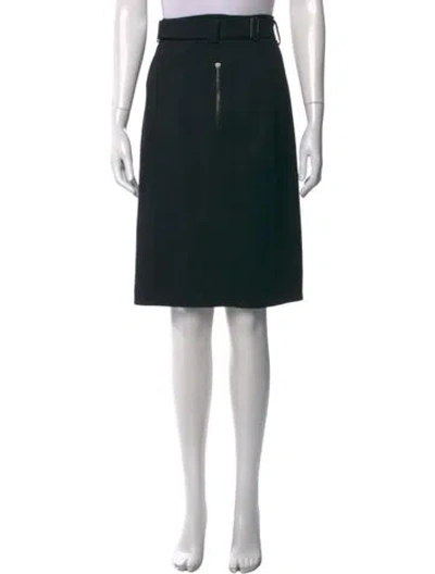 Pre-owned Akris Punto Wool Knee-length Skirt In Black