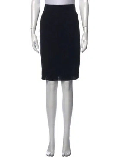 Pre-owned Akris Punto Wool Knee-length Skirt In Black