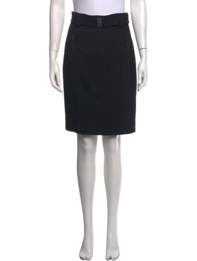 Pre-owned Akris Punto Wool Knee-length Skirt In Black