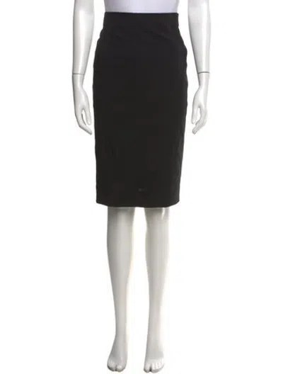 Pre-owned Akris Punto Wool Knee-length Skirt In Black