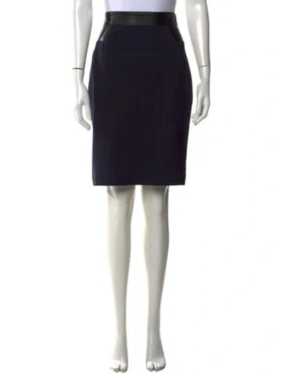 Pre-owned Akris Punto Wool Knee-length Skirt In Blue