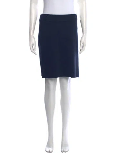 Pre-owned Akris Punto Wool Knee-length Skirt In Blue