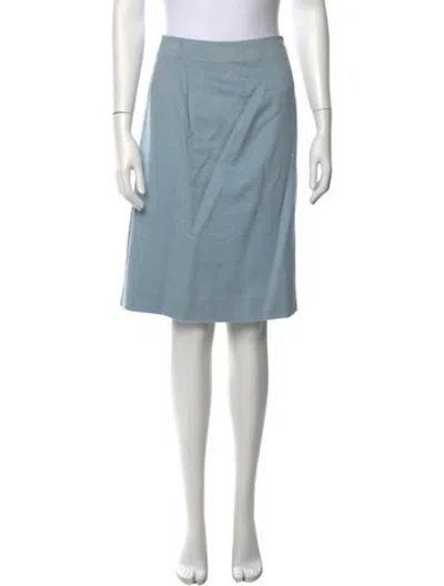 Pre-owned Akris Punto Wool Knee-length Skirt In Blue