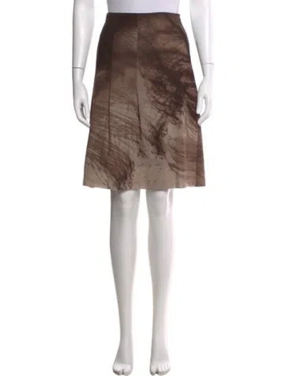Pre-owned Akris Punto Wool Knee-length Skirt In Brown