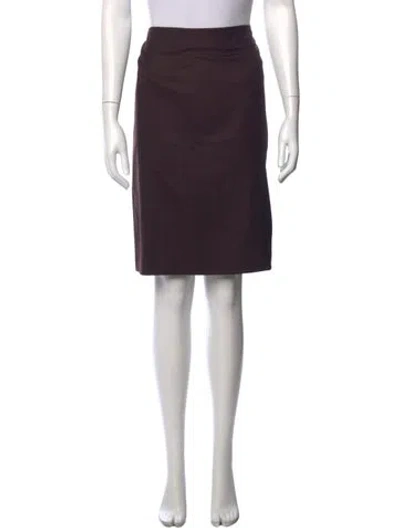 Pre-owned Akris Punto Wool Knee-length Skirt In Brown