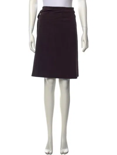 Pre-owned Akris Punto Wool Knee-length Skirt In Brown