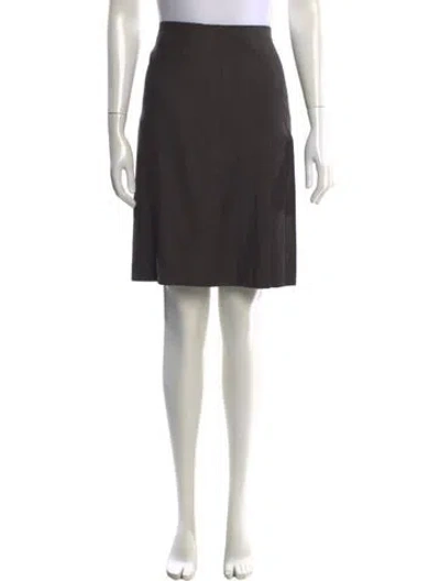 Pre-owned Akris Punto Wool Knee-length Skirt In Gray
