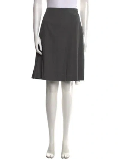 Pre-owned Akris Punto Wool Knee-length Skirt In Gray