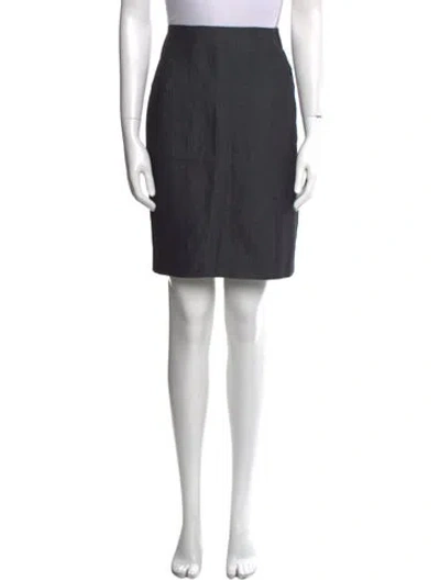 Pre-owned Akris Punto Wool Knee-length Skirt In Gray