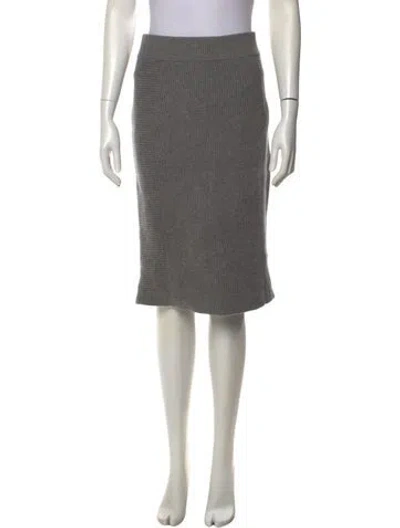 Pre-owned Akris Punto Wool Knee-length Skirt In Gray
