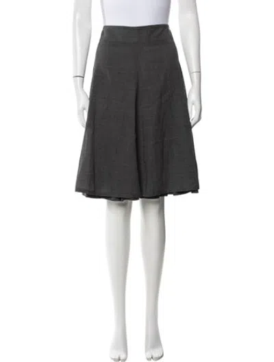 Pre-owned Akris Punto Wool Knee-length Skirt In Grey