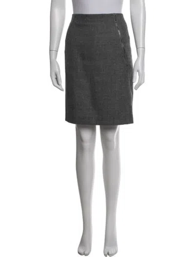 Pre-owned Akris Punto Wool Knee-length Skirt In Grey