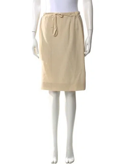 Pre-owned Akris Punto Wool Knee-length Skirt In Neutral