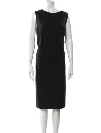 Pre-owned Akris Punto Wool Midi Length Dress In Gray