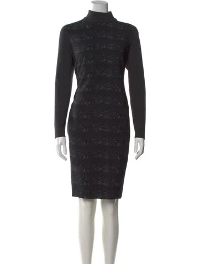 Pre-owned Akris Punto Wool Midi Length Dress In Gray