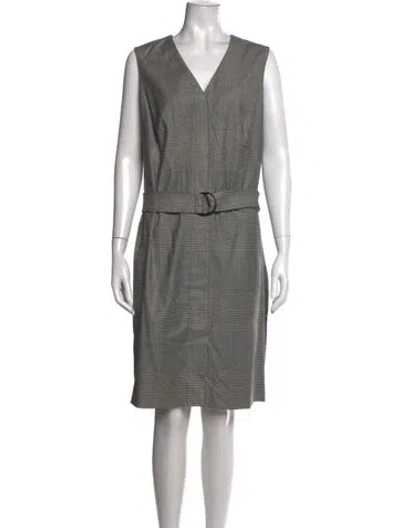 Pre-owned Akris Punto Wool Midi Length Dress In Multi