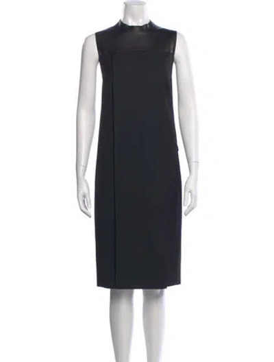 Pre-owned Akris Punto Wool Midi Length Dress W/ Tags In Black