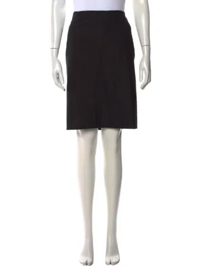 Pre-owned Akris Punto Wool Midi Length Skirt In Black