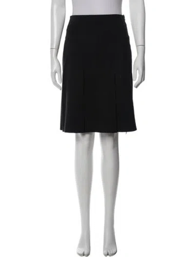 Pre-owned Akris Punto Wool Midi Length Skirt In Black