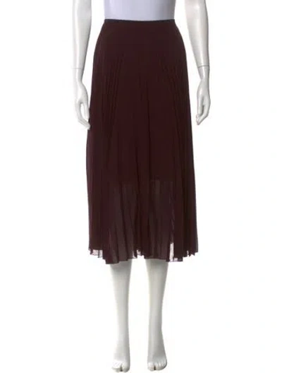 Pre-owned Akris Punto Wool Midi Length Skirt In Brown