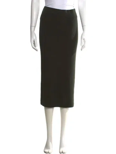 Pre-owned Akris Punto Wool Midi Length Skirt In Green