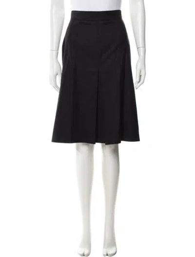 Pre-owned Akris Punto Wool Midi Length Skirt In Green