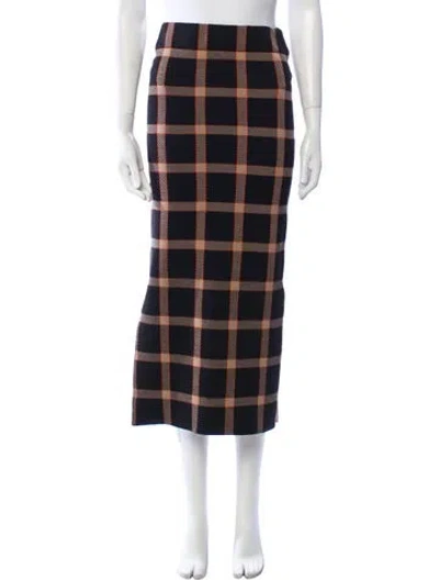 Pre-owned Akris Punto Wool Midi Length Skirt W/ Tags In Black