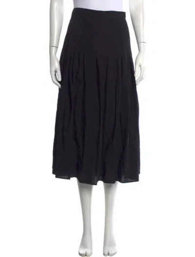 Pre-owned Akris Punto Wool Midi Length Skirt W/ Tags In Black