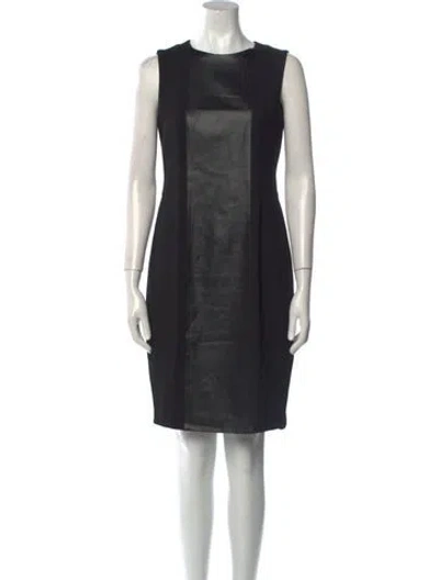 Pre-owned Akris Punto Wool Mini Dress In Black