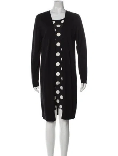 Pre-owned Akris Punto Wool Mini Dress In Black
