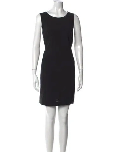 Pre-owned Akris Punto Wool Mini Dress In Black