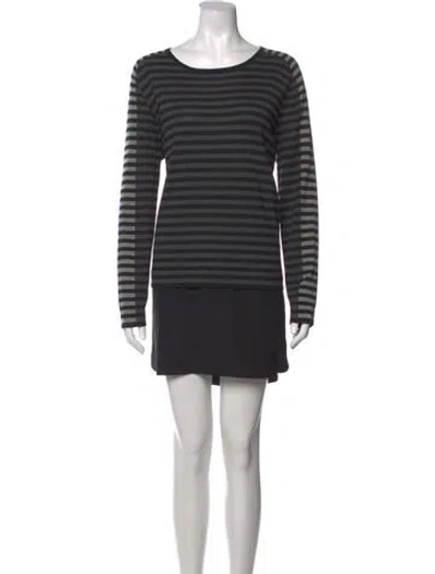 Pre-owned Akris Punto Wool Mini Dress In Black
