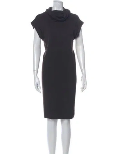 Pre-owned Akris Punto Wool Mini Dress In Gray