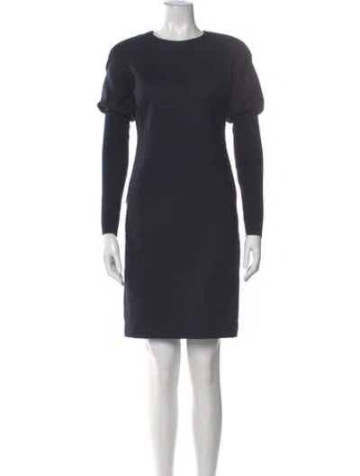 Pre-owned Akris Punto Wool Mini Dress In Gray