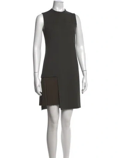 Pre-owned Akris Punto Wool Mini Dress In Multi