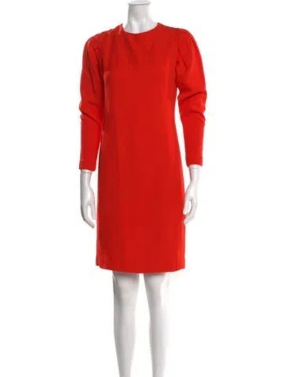 Pre-owned Akris Punto Wool Mini Dress In Orange