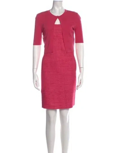 Pre-owned Akris Punto Wool Mini Dress In Red