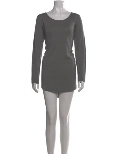 Pre-owned Akris Punto Wool Mini Dress W/ Tags In Gray