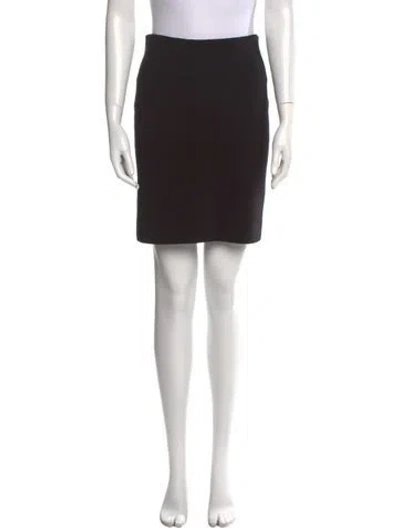 Pre-owned Akris Punto Wool Mini Skirt In Black