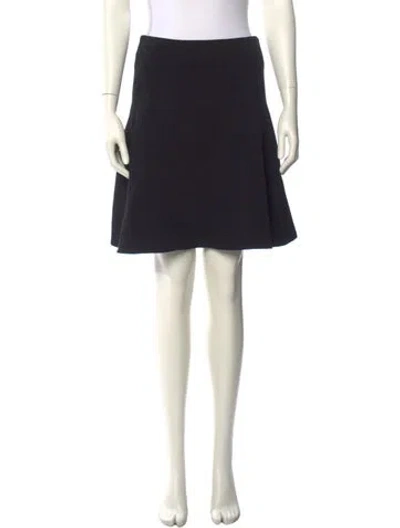Pre-owned Akris Punto Wool Mini Skirt In Black