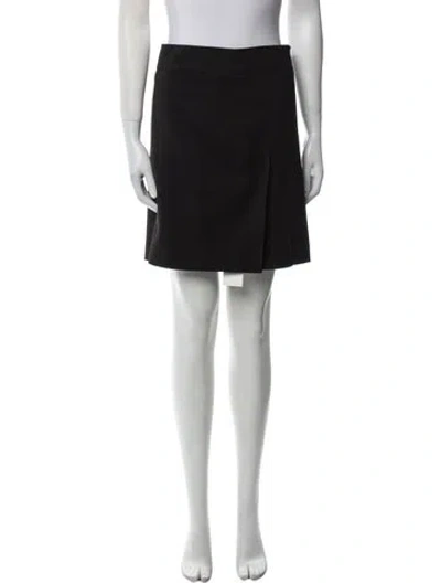 Pre-owned Akris Punto Wool Mini Skirt In Black